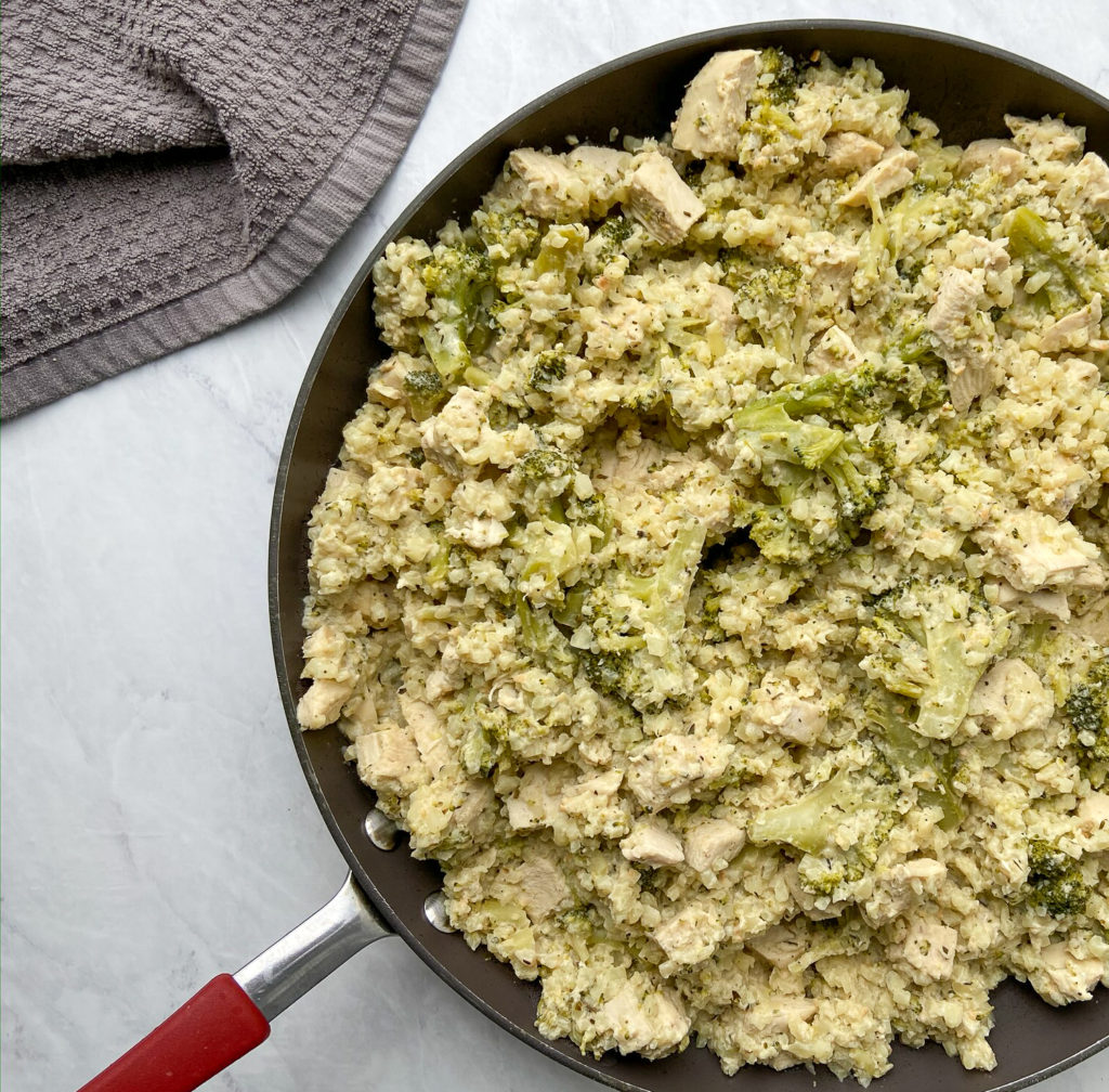 Creamy chicken and broccoli skillet