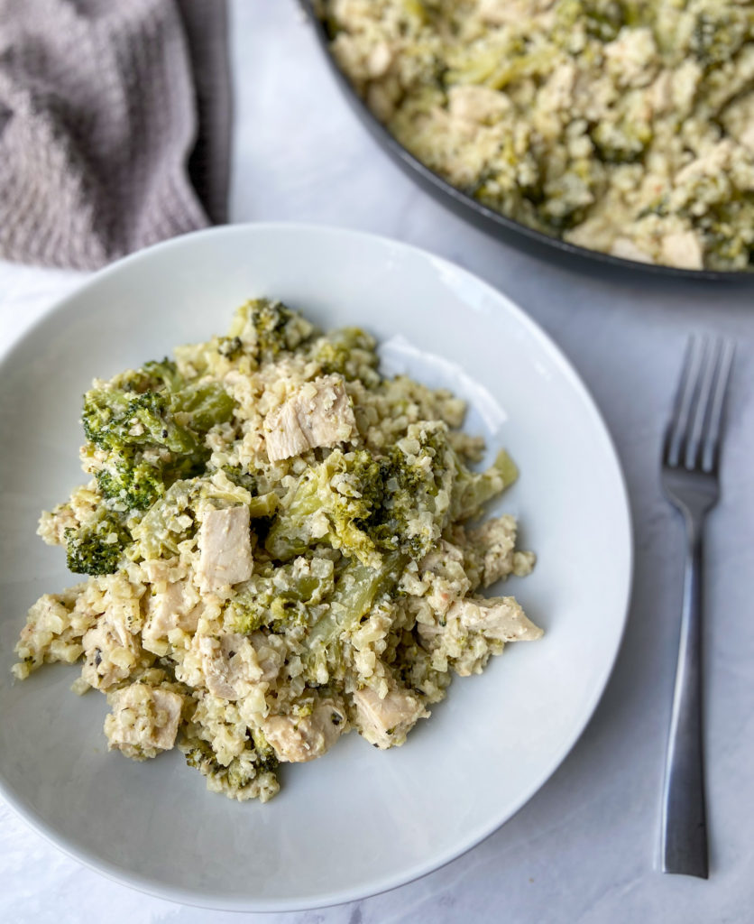 Creamy chicken and broccoli skillet