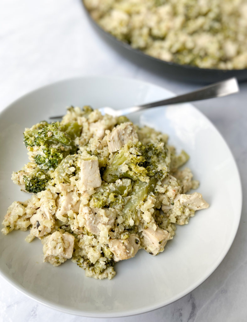 Creamy chicken and broccoli skillet