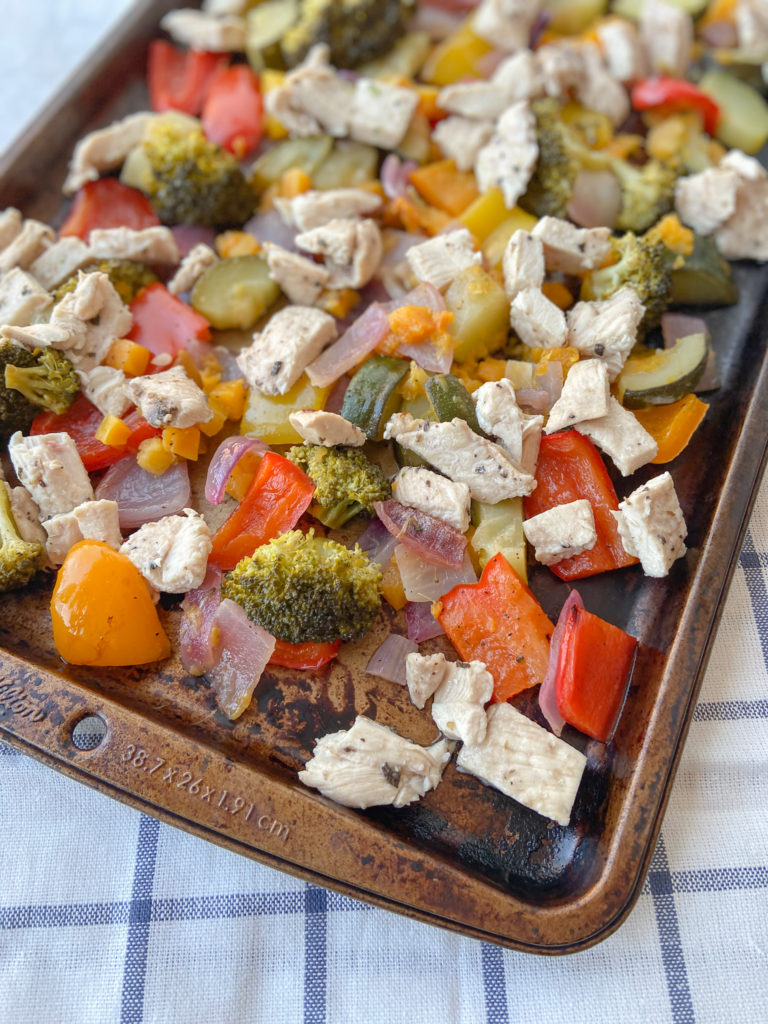 Loaded Veggie and Chicken Sheet Pan