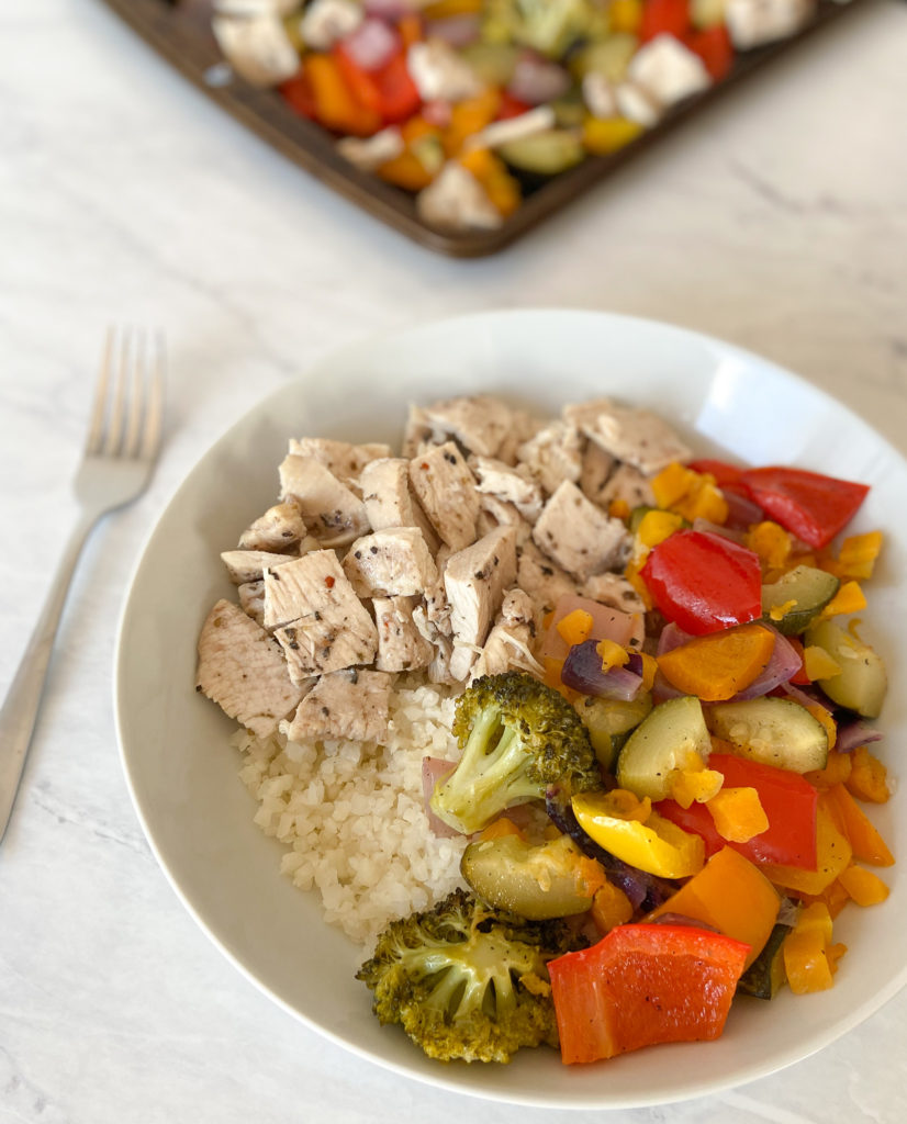 Loaded Veggie and Chicken Sheet Pan