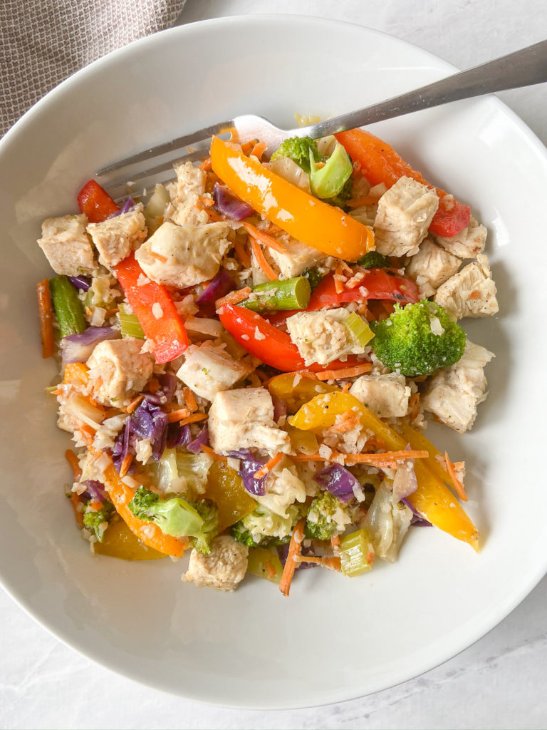 Ginger Chicken and Veggie Stir Fry (Biphasic & low FODMAP)