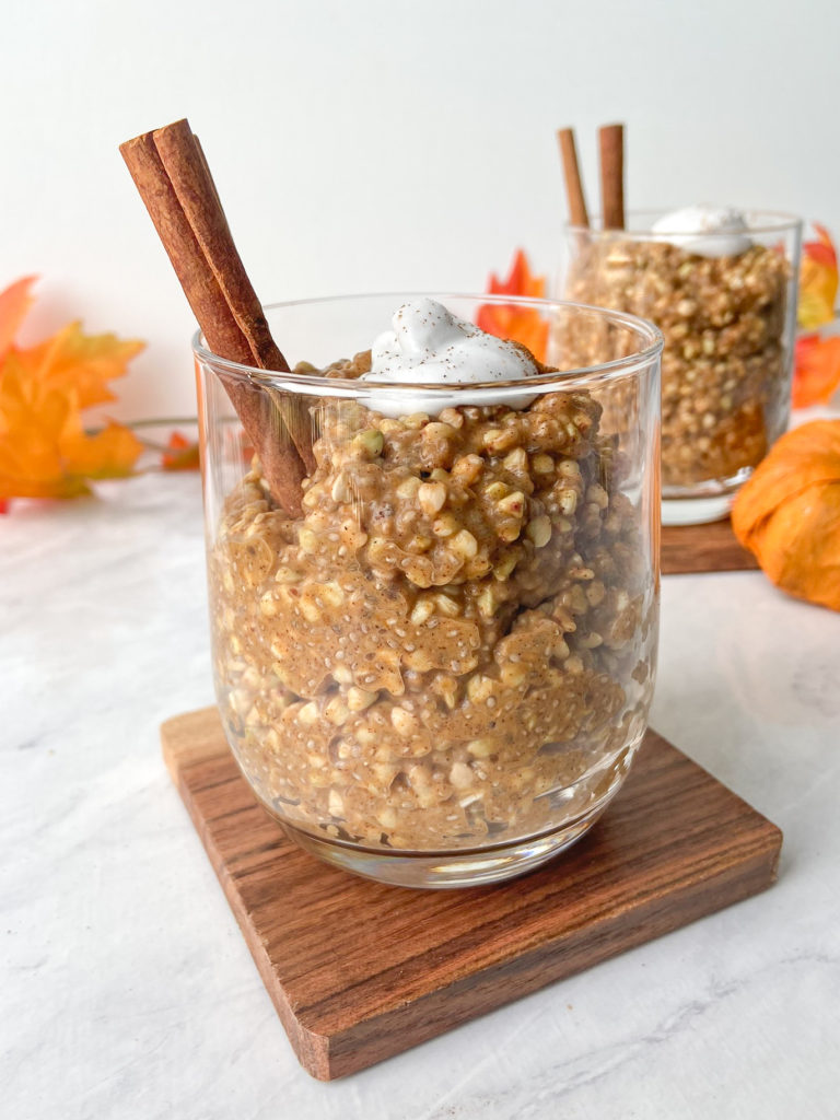 Pumpkin Spice Overnight Buckwheat Groats (Gluten Free & Dairy Free)