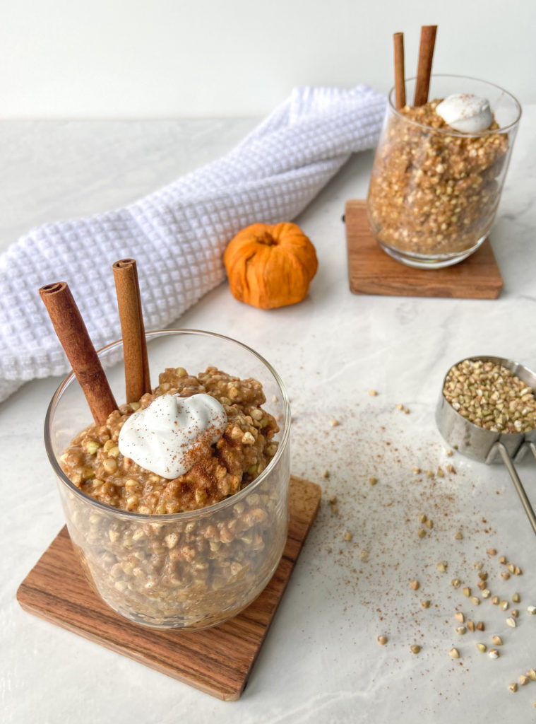 Pumpkin Spice Overnight Buckwheat Groats (Gluten Free & Dairy Free)