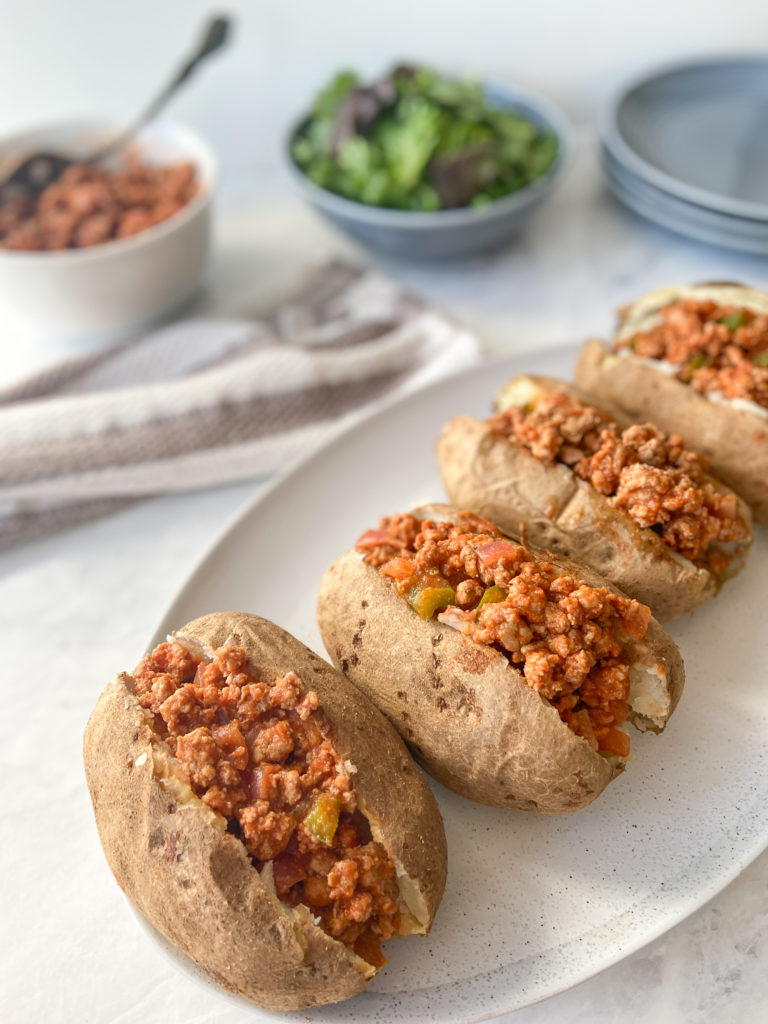 Sloppy Joe Baked Potatoes (Whole 30 & Gluten Free)