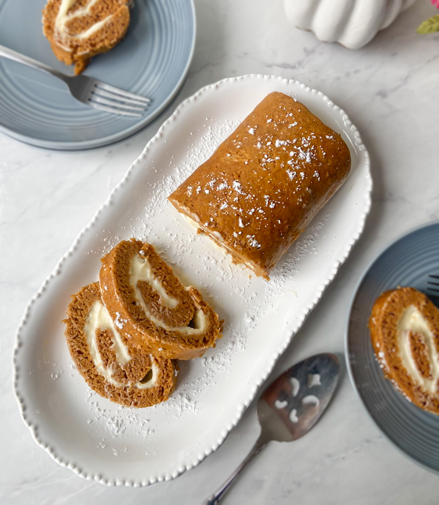Gluten Free Pumpkin Roll with Cream Cheese Filling