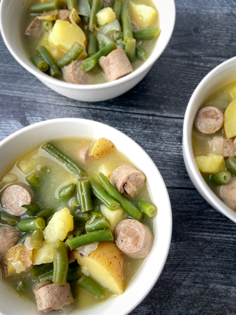 Potato, Green Bean & Sausage Soup (Whole 30 & Gluten Free)