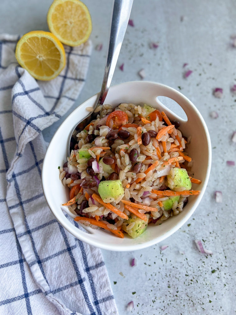 Summer Orzo Pasta Salad (Grain Free & Dairy Free)