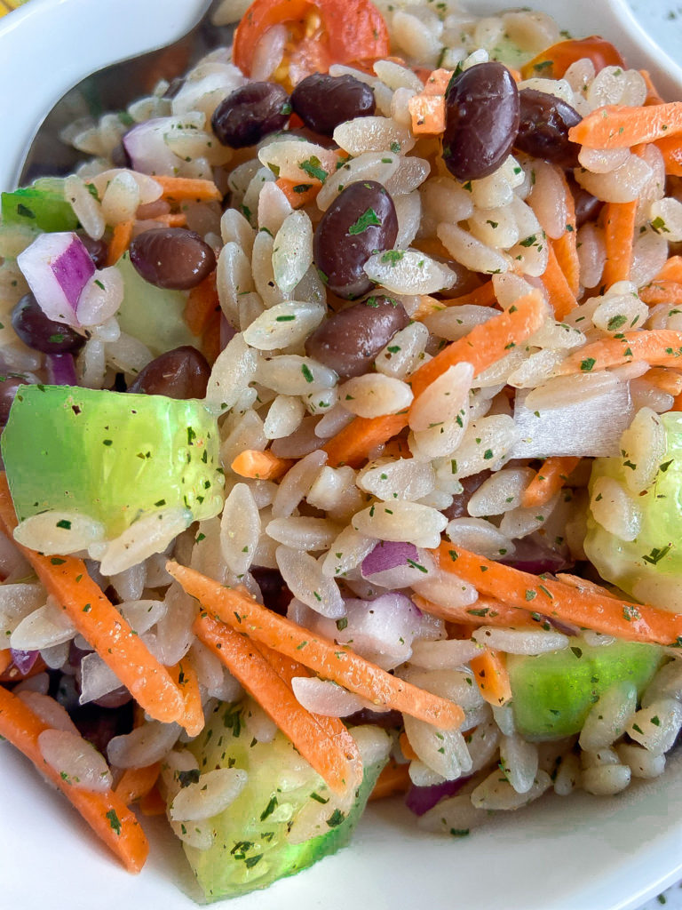 Summer Orzo Pasta Salad (Grain Free & Dairy Free)