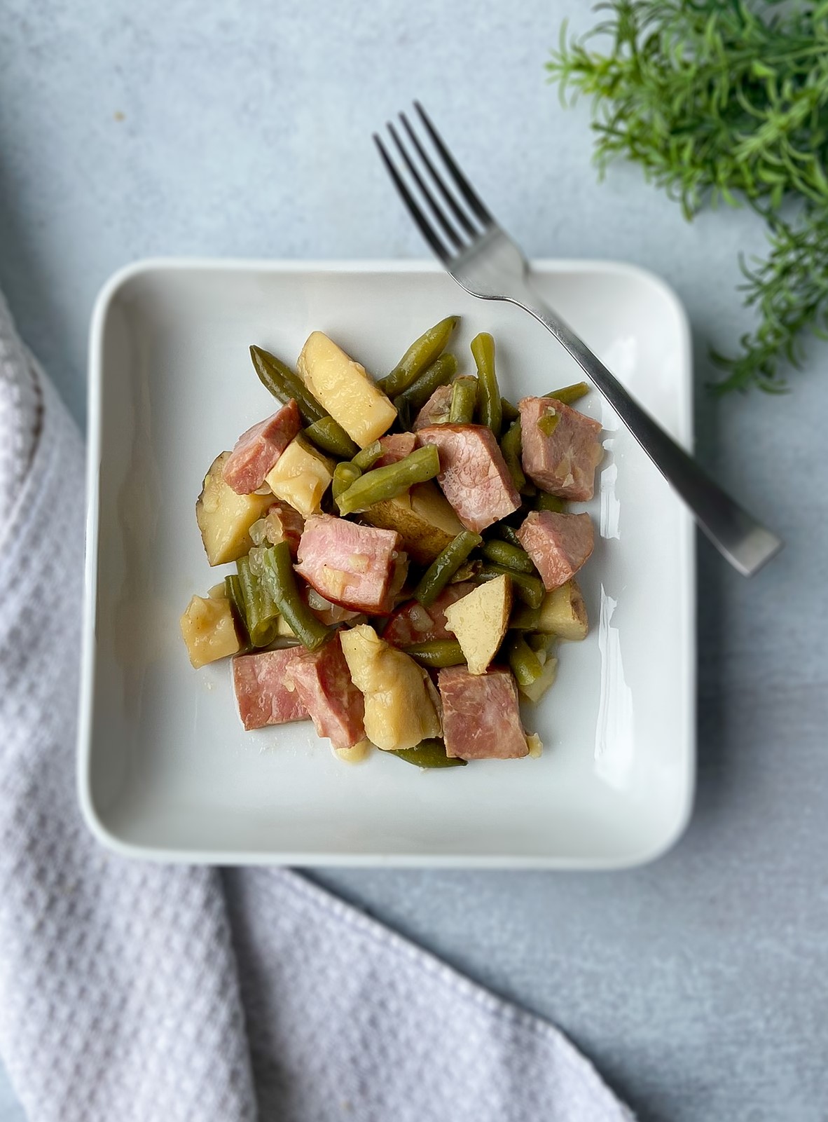 Ham, Potato & Green Bean Crockpot Meal (Gluten Free & Dairy Free)