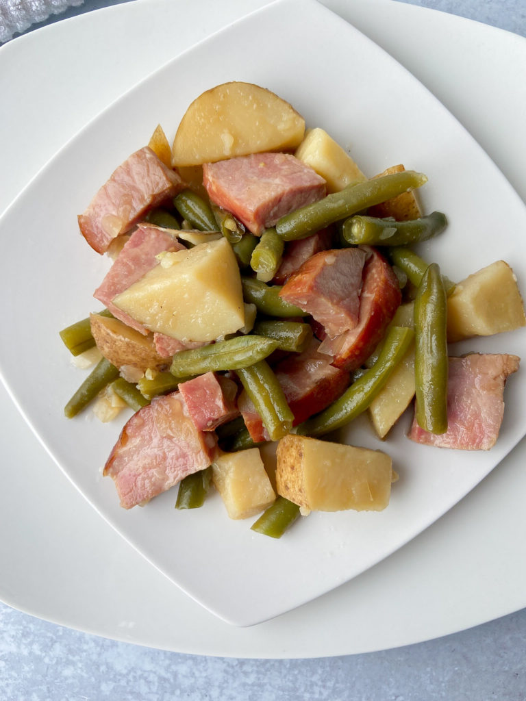 Ham, Potato & Green Bean Crockpot Meal (Gluten Free & Dairy Free)